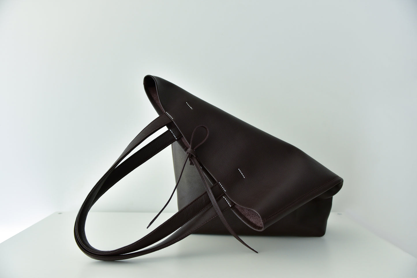Chocolate brown tote bag