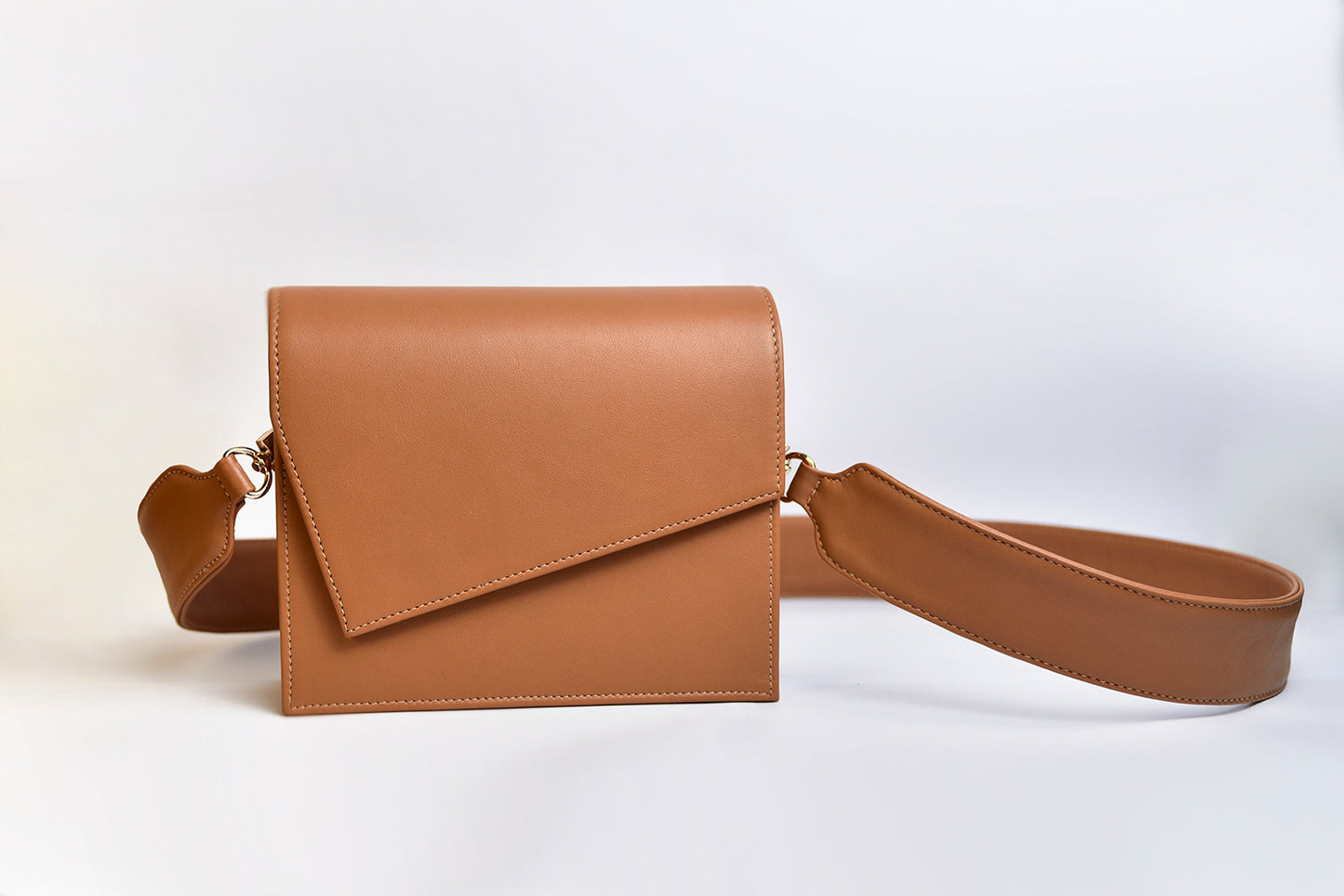 Brown clutch bag